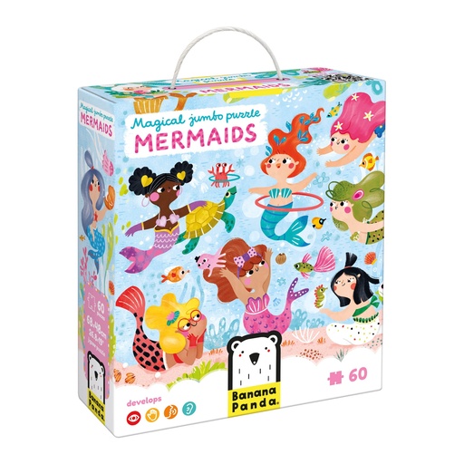 [49259 BP] Magical Jumbo Puzzle Mermaids, Ages 4+