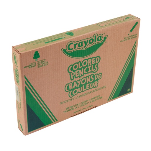 [688024 BIN] Crayola 240ct 12 Color Colored Pencils Classpack