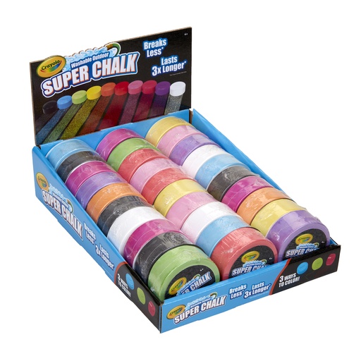 [511668 BIN] Washable Outdoor Super Chalk Tray 30 Count