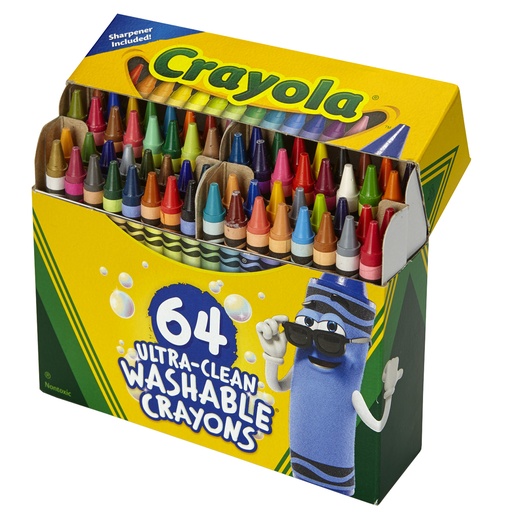 [523287 BIN] Regular Ultra-Clean Washable Crayons Pack of 64