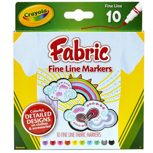 [588626 BIN] Fine Line Fabric Markers 10 Count