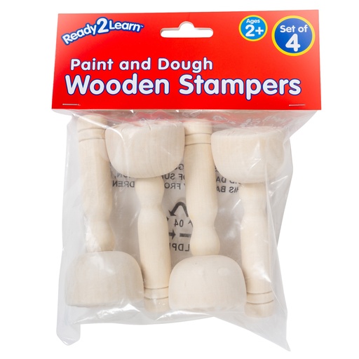 [10118 CE] Wooden Dough Stampers Set of 4