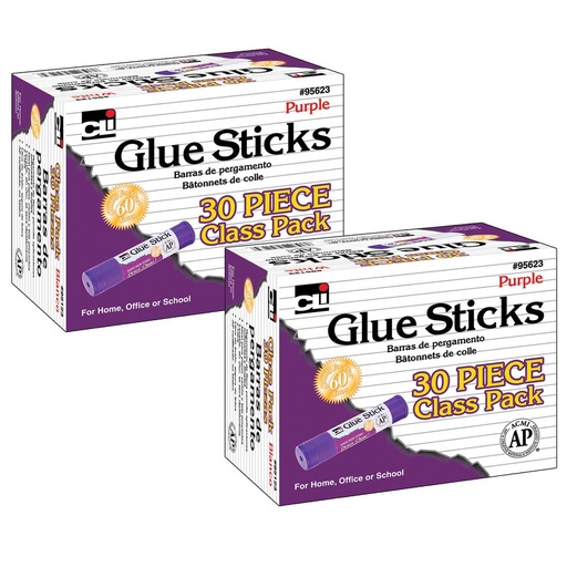 [95623-2 CLI] Purple 0.28 oz. Glue Sticks 60ct