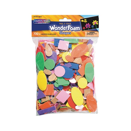 [AC4308 PAC] Assorted WonderFoam® Peel & Stick Shapes 720 Pieces