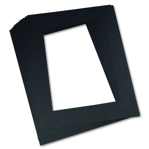 [72560 PAC] Black Pre-Cut Mat Frames Pack of 12