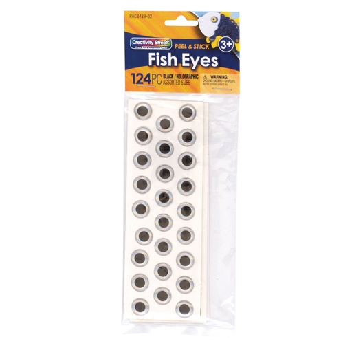 [AC343902 PAC] Holographic Assorted Fish Eyes 124 Pieces