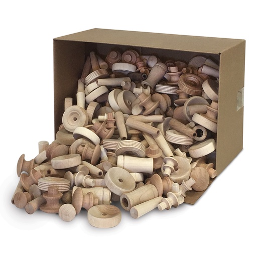 [AC3898 PAC] Assorted Natural Wood Turnings 18 lb.