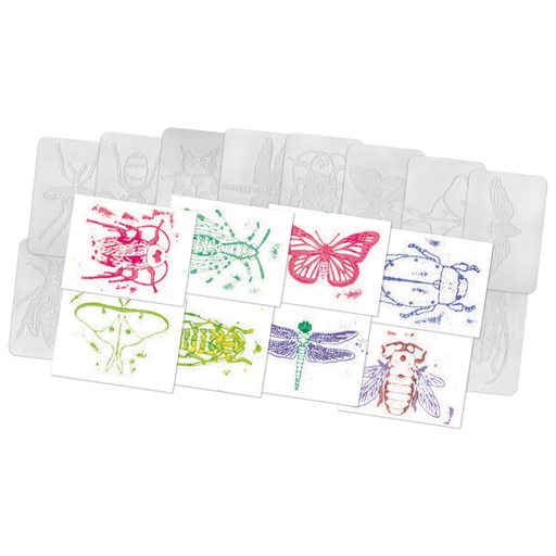 [5803 R] Insects Rubbing Plates Pack of 16