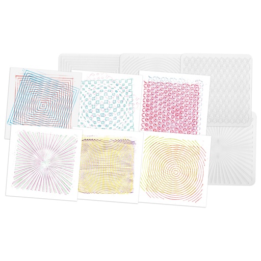 [5841 R] Optical Illusion Rubbing Plates Pack of 6