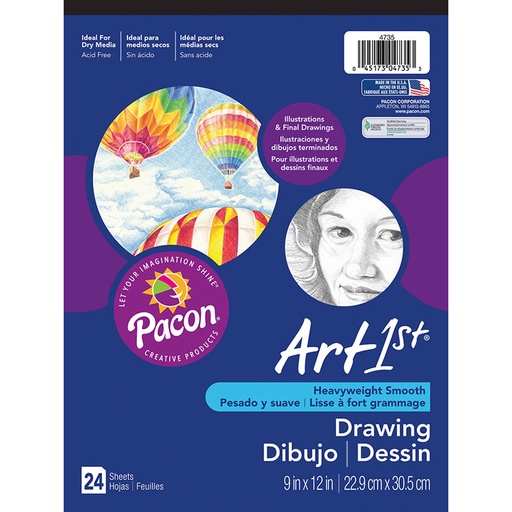 [4735 PAC] 9" x 12" Heavyweight Drawing Paper Pad