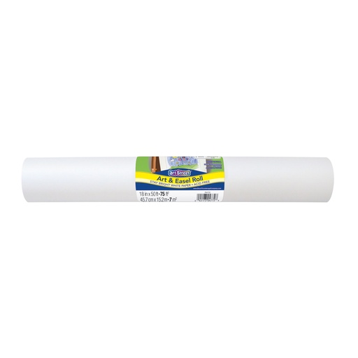 [4772 PAC] White 18" x 50' Art & Easel Roll