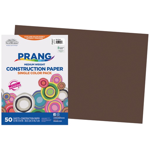 [6807 PAC] Dark Brown 12" x 18" Construction Paper