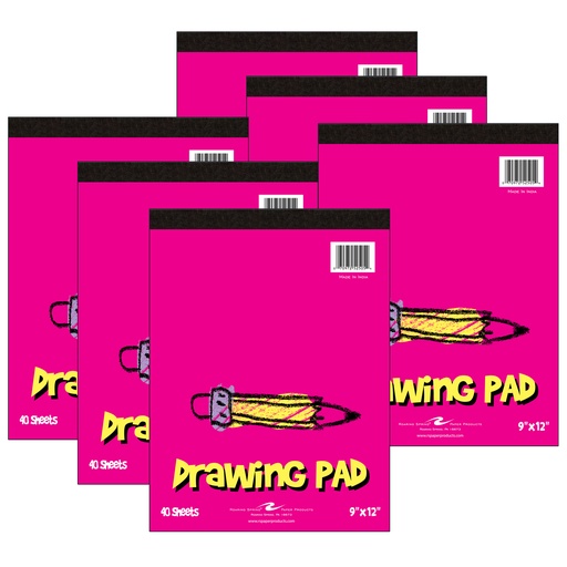 [52505-6 ROA] 9" x 12" Kid's Drawing Pads Pack of 6