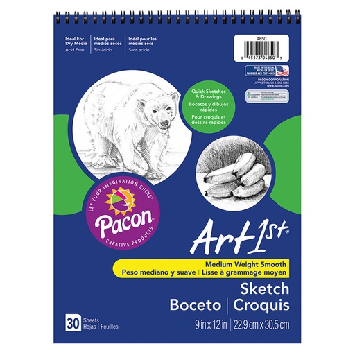 [4850 PAC] 9" x 12" Standard Weight Sketch Book