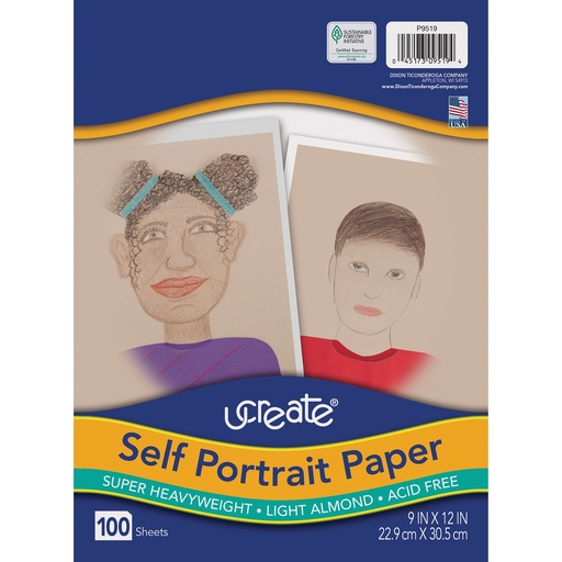 [9519 PAC] Light Almond 9" x 12" Self Portrait Paper 100 Sheets