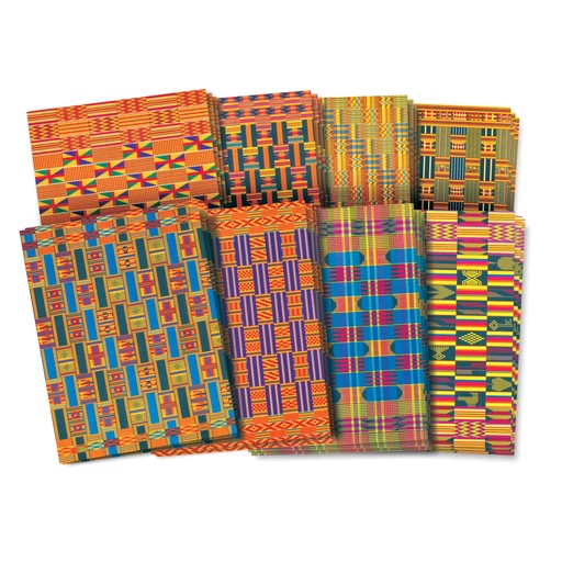 [15273 R] 8 1/2" x 11" African Textile Paper 32 Sheets