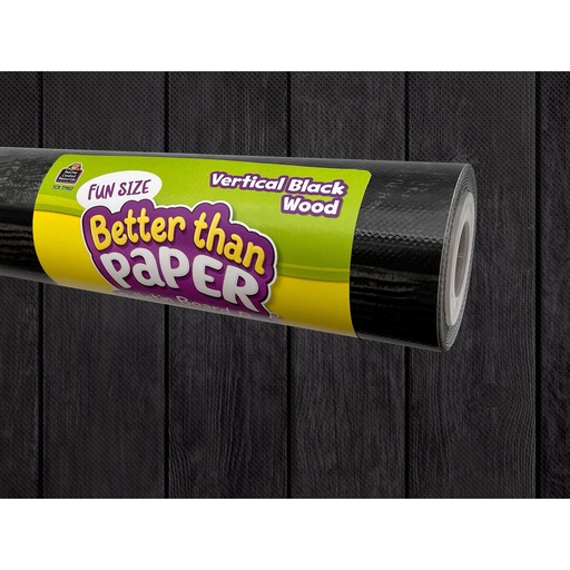 [77907 TCR] Vertical Black Wood 18" x 12' Fun Size Better Than Paper Bulletin Board Roll 