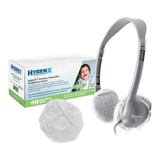 [HYGENX25 HE] White Hygenx Sanitary Ear Cushion Covers 50 pairs