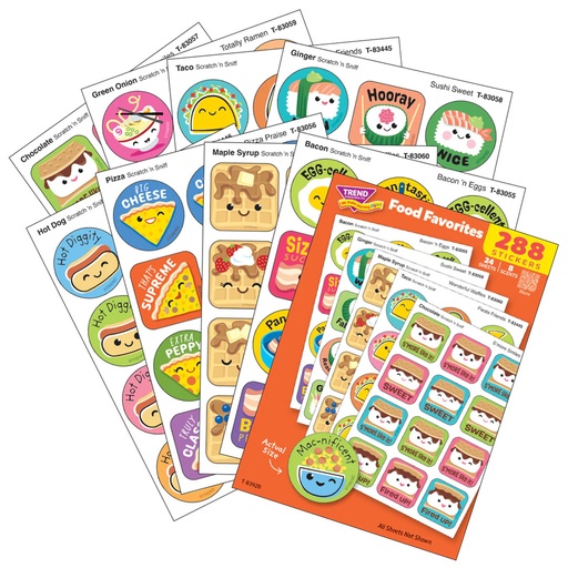 [83928 T] Food Favorites Scratch 'n Sniff Stinky Stickers® Variety Pack of 288