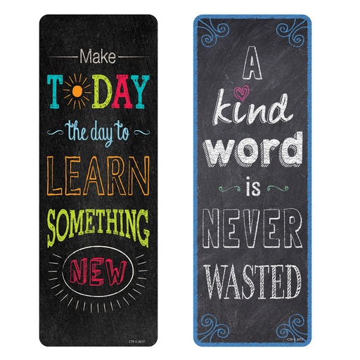 [0445 CTP] Chalk It Up! Motivational Quotes Bookmarks Pack of 30