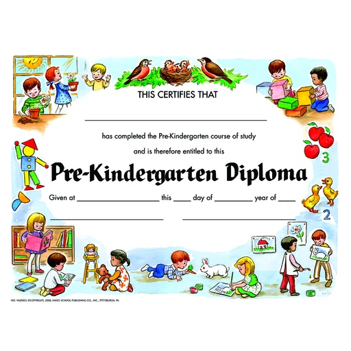 [VA200CL H] Pre-Kindergarten Diplomas Pack of 30