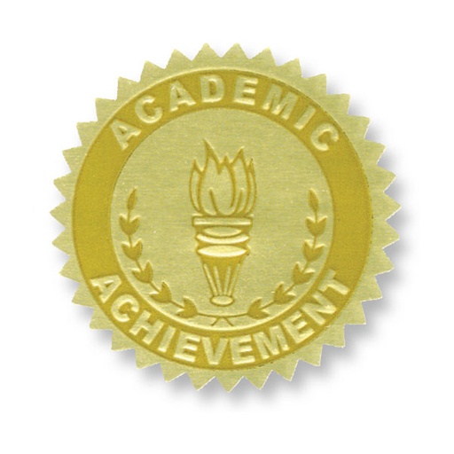 [VA372 H] Academic Achievement Gold Foil Embossed Seals