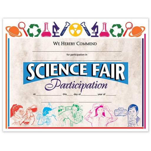 [VA572 H] Science Fair Participation Awards Pack of 30