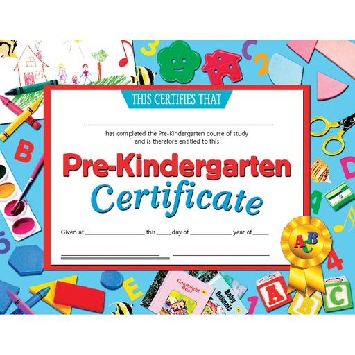 [VA699 H] Pre-Kindergarten Certificates Pack of 30