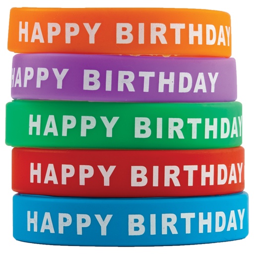 [6559 TCR] Happy Birthday Wristbands Pack of 10