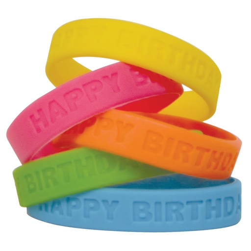 [6574 TCR] Happy Birthday 2 Wristband Pack of 10