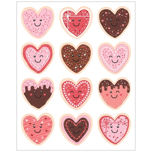 [6948 TCR] Frosted Heart Cookies Stickers