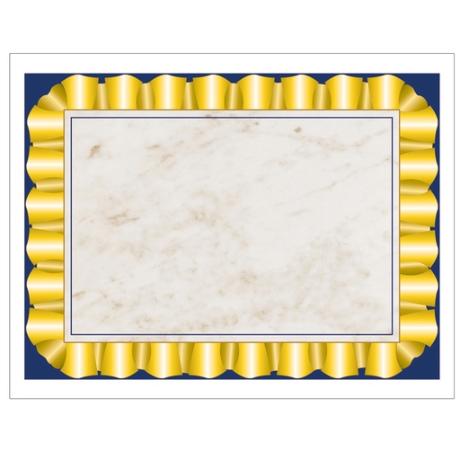 [VA669 H] Gold Ribbon Border Paper Pack of 50