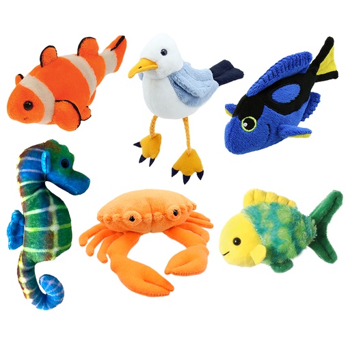 [006823 PUC] Coral Reef Finger Puppets Set of 6