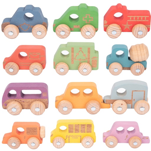 [73508 CTU] Rainbow Wooden Vehicles