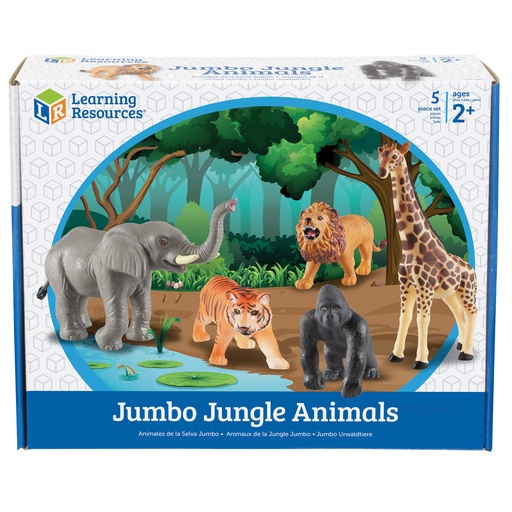 [0693 LER] Jumbo Jungle Animals Set of 5