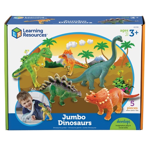 [0786 LER] Jumbo Dinosaurs Set of 5