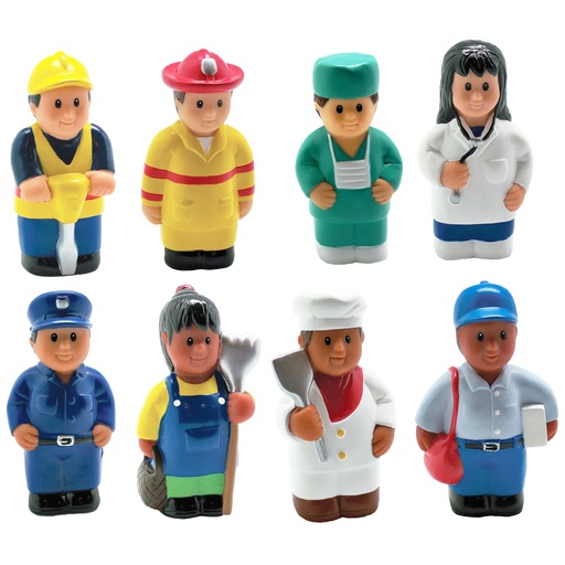 [620 MTB] Multicultural Community Helper Figures Set of 8