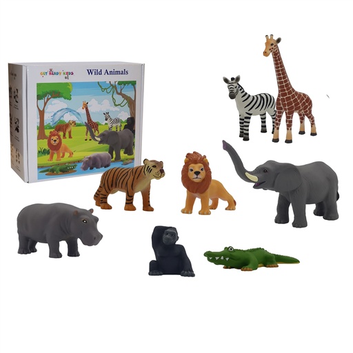 [881 MTB] Wild Animal Playset 8 Pieces