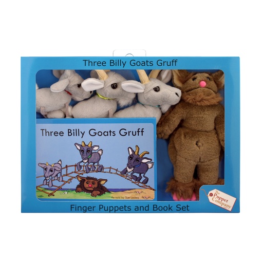 [007908 PUC] The Three Billy Goats Gruff Finger Puppets and Book Set