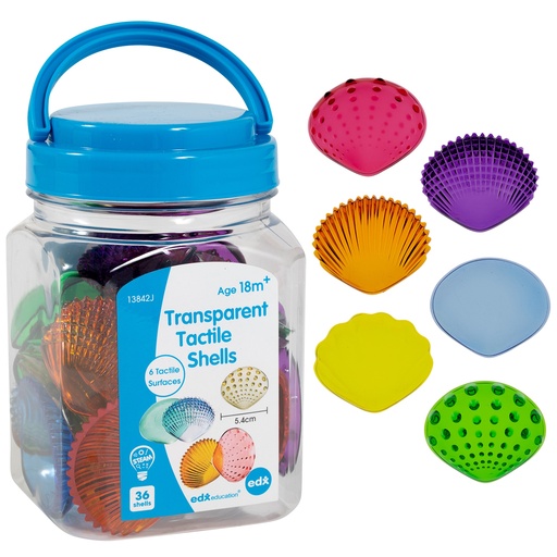 [13842 CTU] Transparent Tactile Shells Mini Jar Set of 36