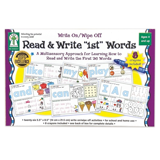 [KE846037  CD] Write On/Wipe Off: Read and Write First Words Manipulative Grade PK-2