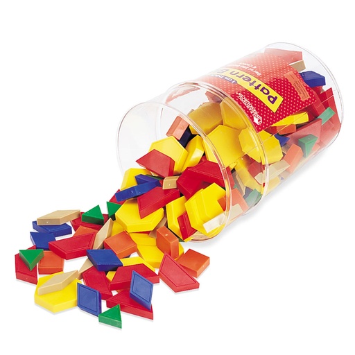 [0632 LER] 1 cm Plastic Pattern Blocks Pack of 250