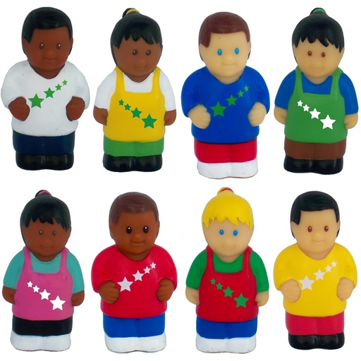 [618 MTB] All Star Kids Multicultural Children Figurines Set of 8