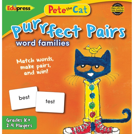 [3532 EP] Pete the Cat® Purrfect Pairs Game: Word Families