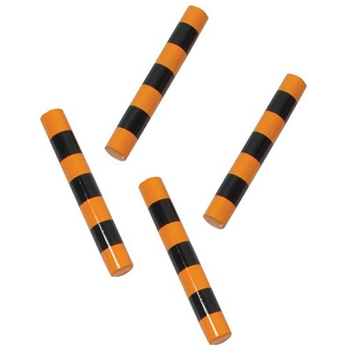 [CL5201 WEP] Yellow/Black Stripe Clave Shakers Set of 2