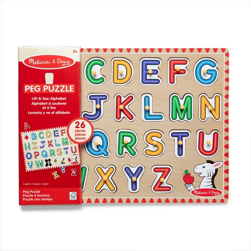 [50162 LCI] See-Inside Alphabet Peg Puzzle 