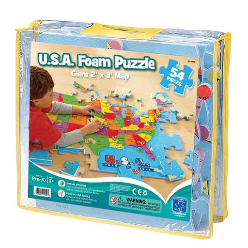 [4809 EI] USA Foam Map Puzzle