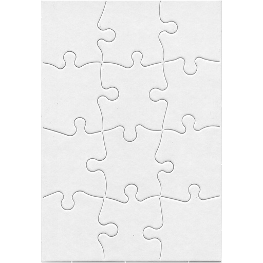 [96213 HG] 5 1/2" x 8" Rectangle 12 Piece Compoz-A-Puzzle® Pack of 24