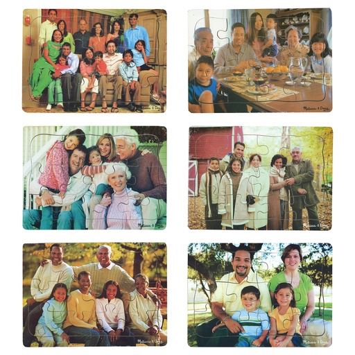 [1249 LCI] Multi-Cultural Family Puzzles Set of 6