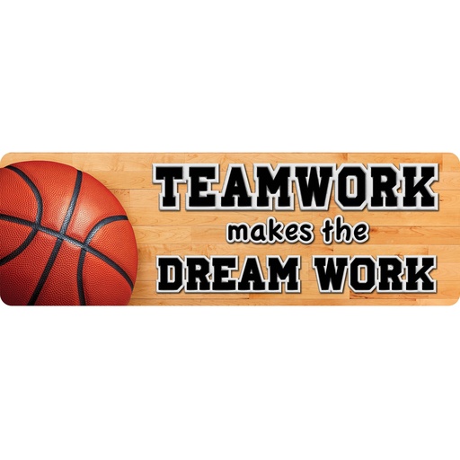 [91416 ASH] Basketball Teamwork Mat Runner 15.5" x 47"